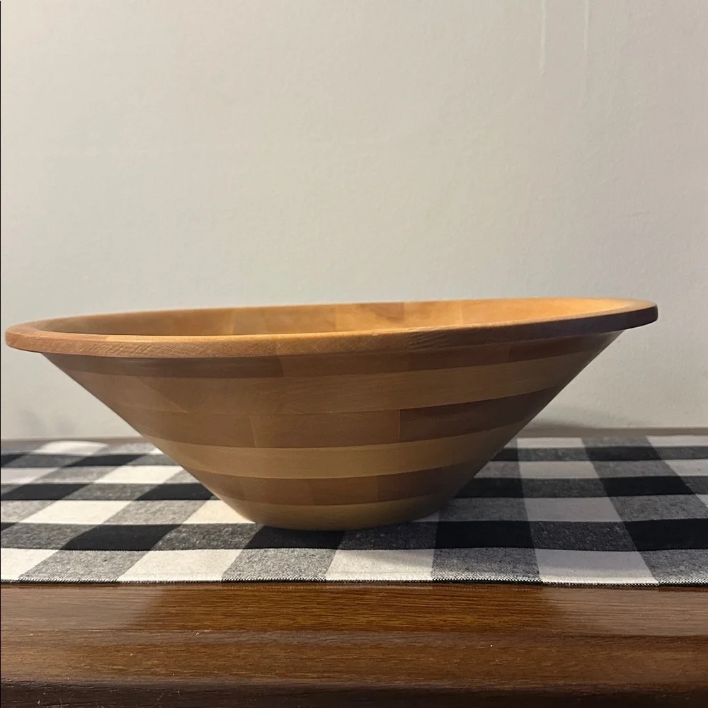 The Vermont Bowl Co Salad Fruit Wooden Bowl by John McLeod for Williams Sonoma
